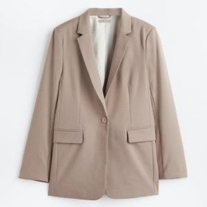 H&M Single Breasted Taupe Blazer